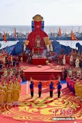 福建湄洲岛举行海祭妈祖祈福大典